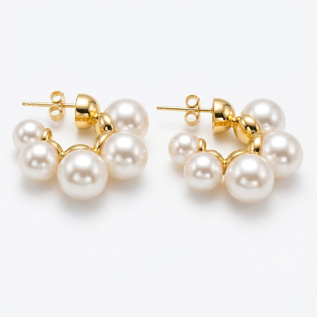 Everyday Pearl Hoops