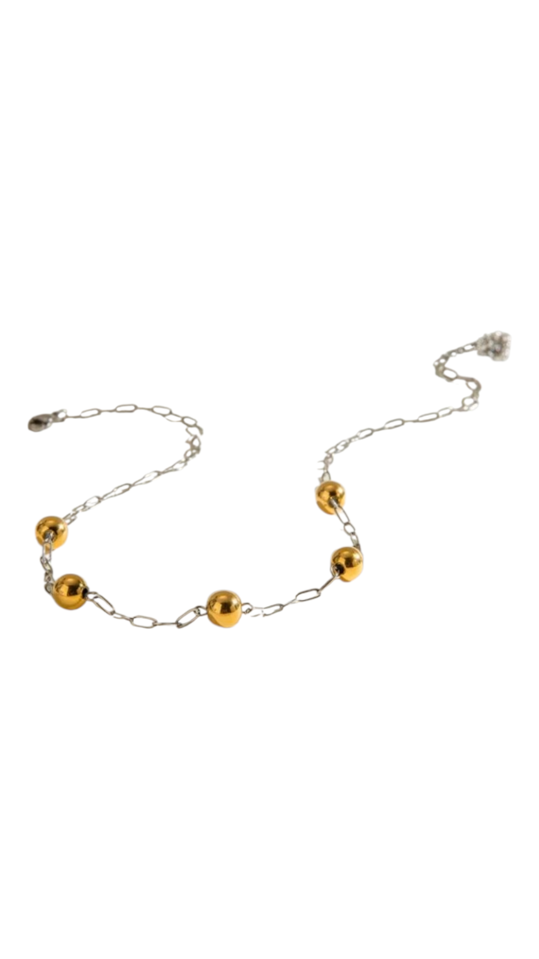 Gold and Silver Sphere Necklace