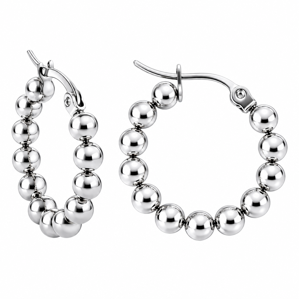 Beaded Hoop Earrings