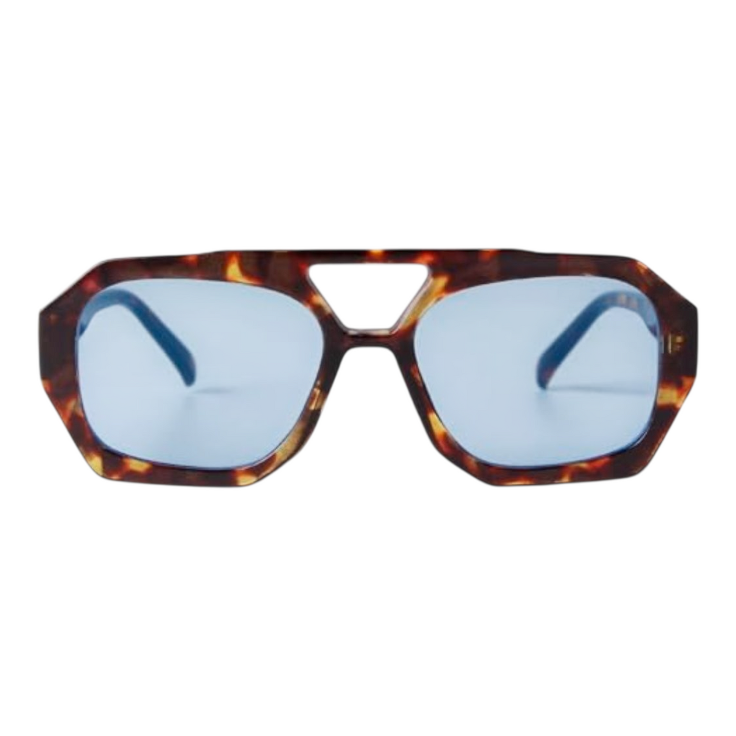 Tortoise Shell Sunglases with Blue Lenses