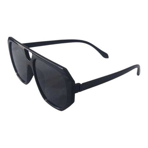 Black Geometric Shield Sunglasses UV400