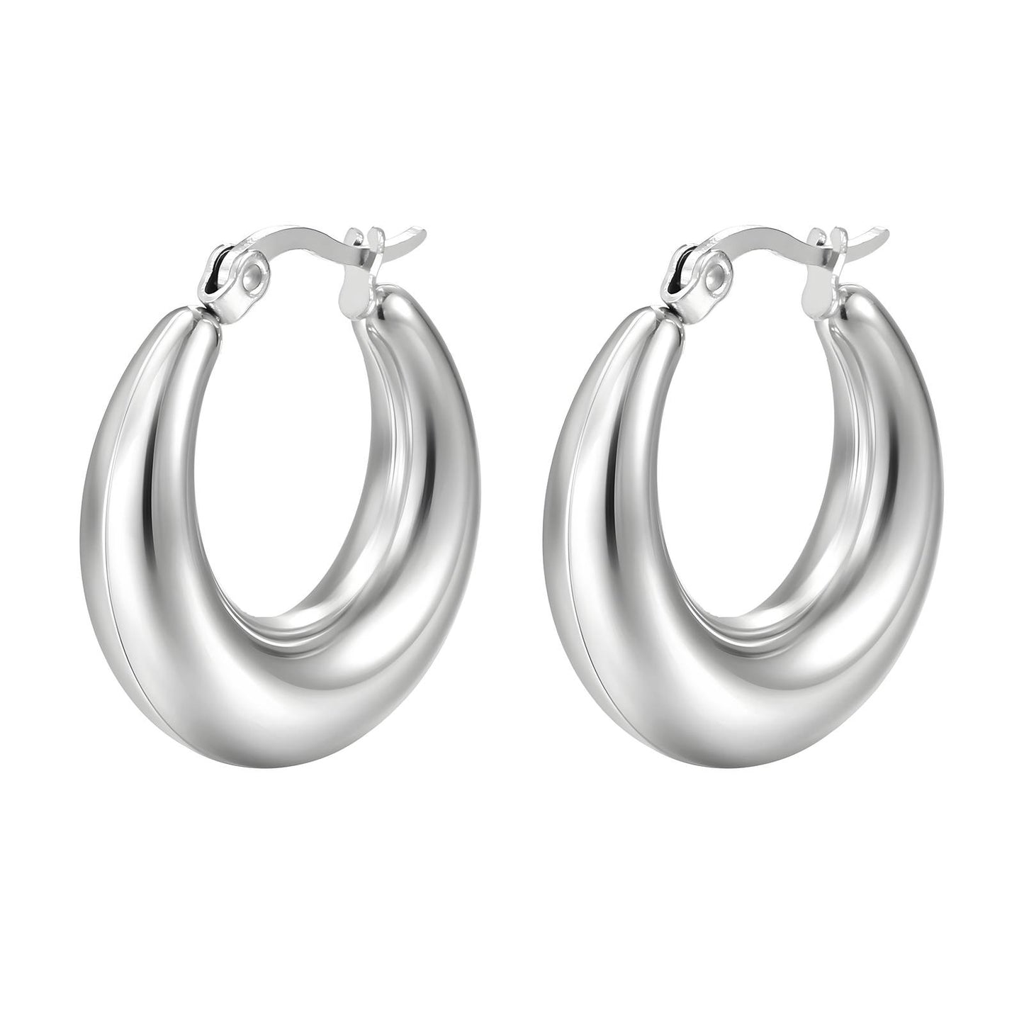 Stainless steel earrings.