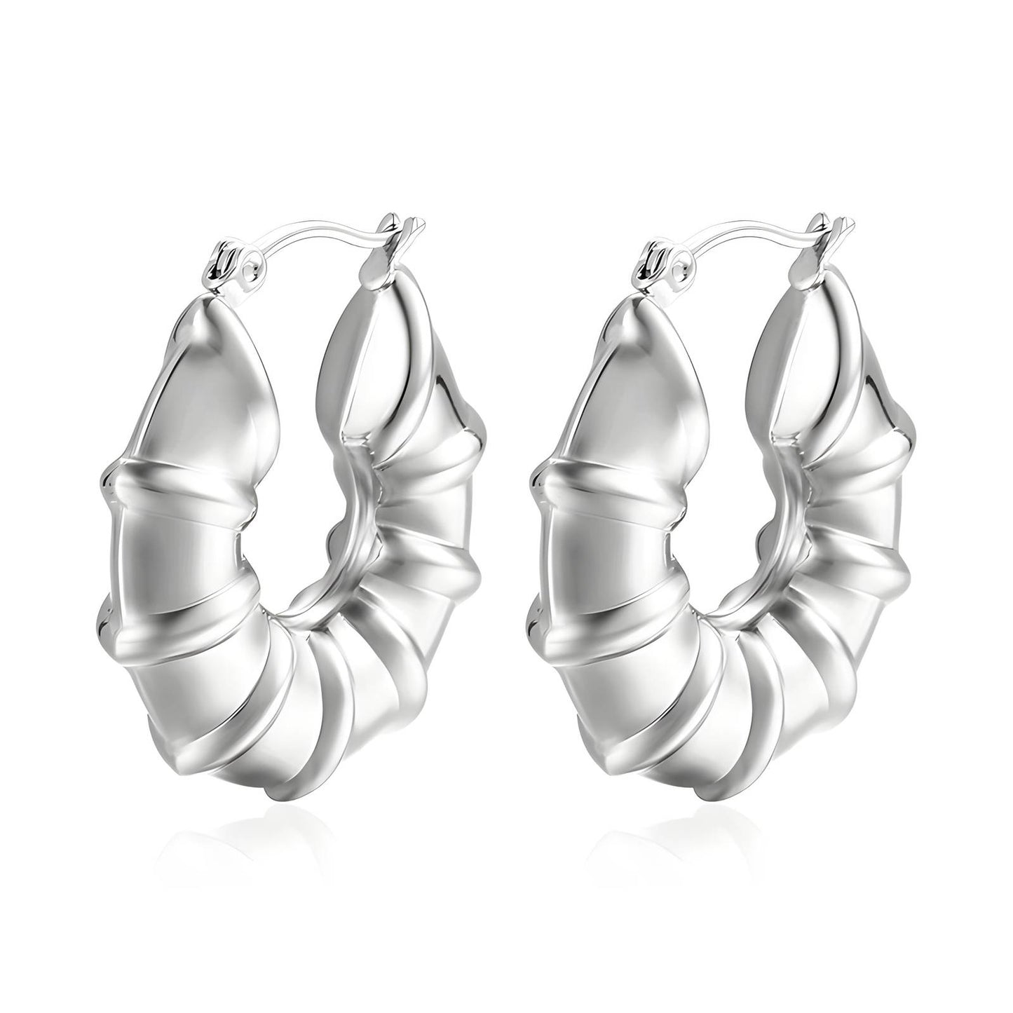 Stainless steel earrings.