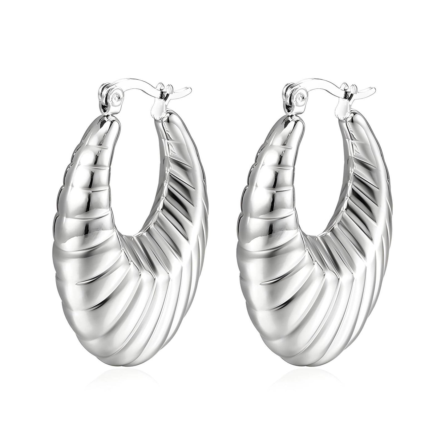 18K gold plated Stainless steel earrings.