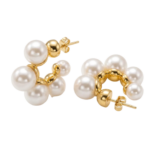 Everyday Pearl Hoops