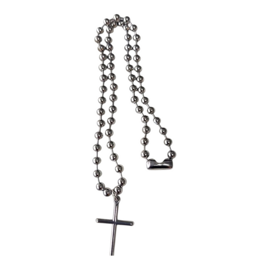 Stainless Steel Necklace with Cross Pendant