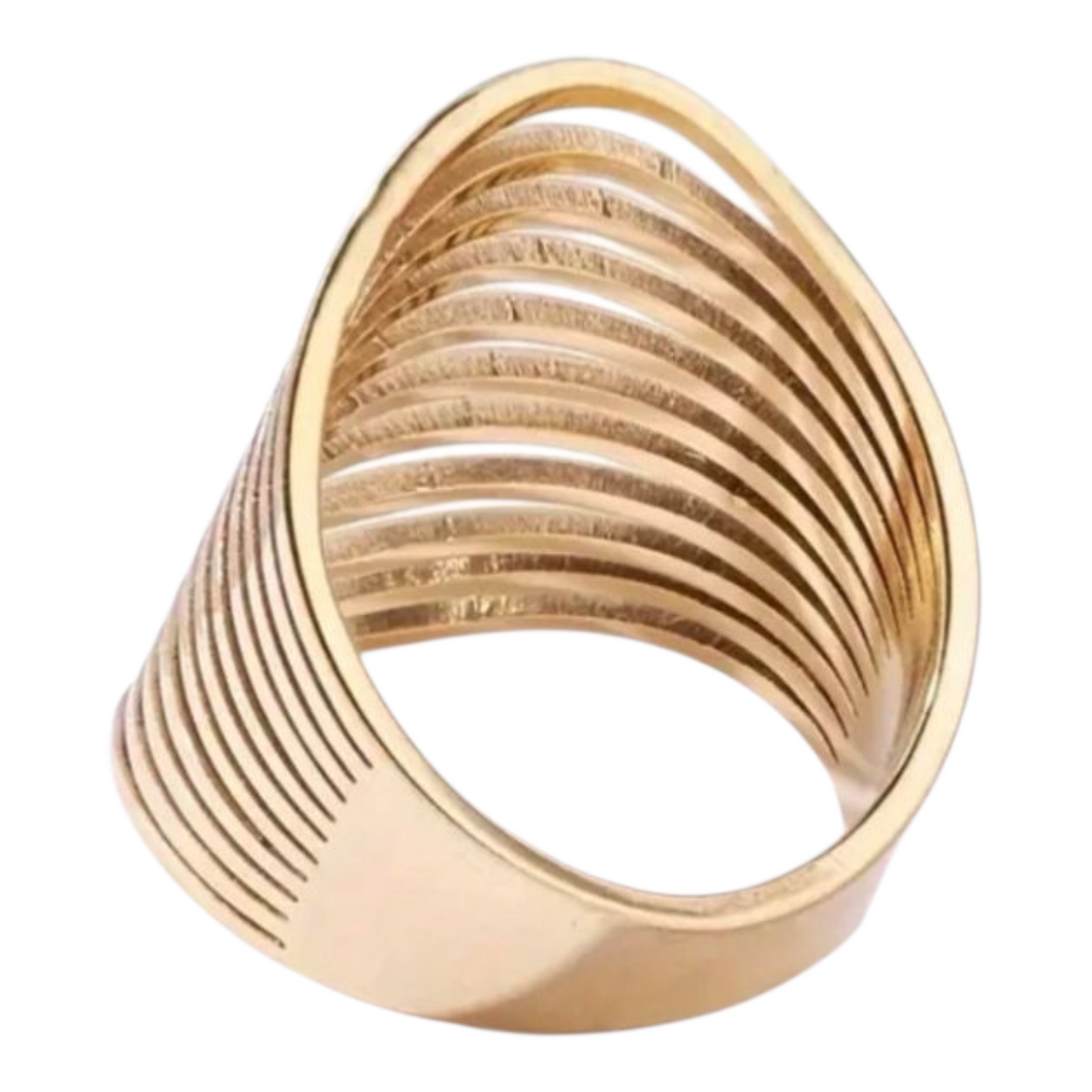 Multi Layer Ring Stainless Steel Gold Plated