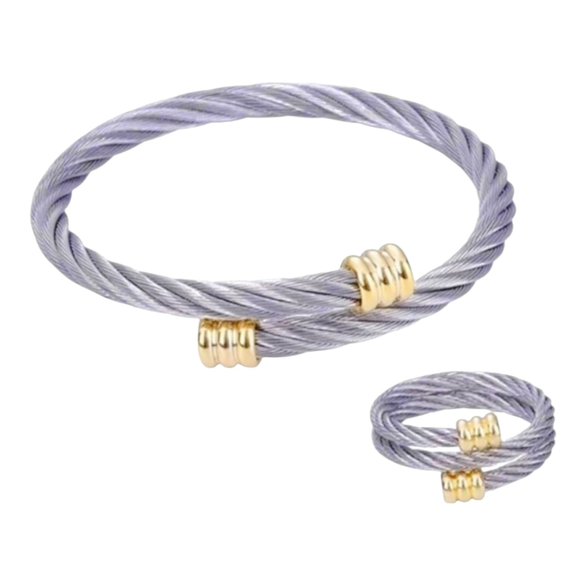 Twisted Bracelet & Ring Set