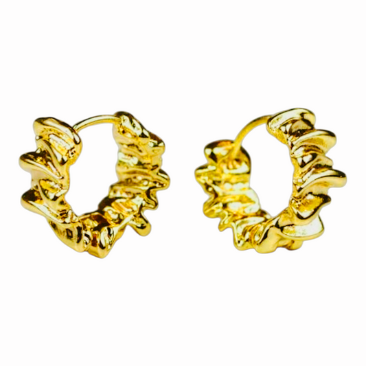 Wavy Textured Hoops