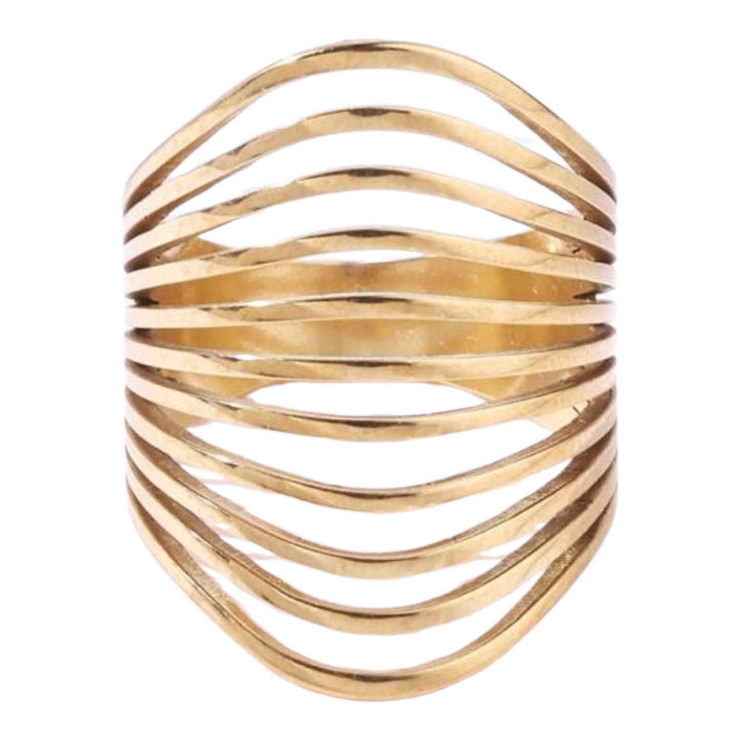 Multi Layer Ring Stainless Steel Gold Plated