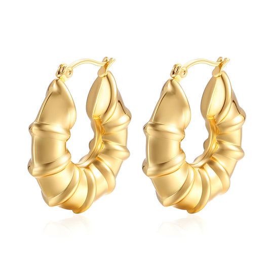 18K gold plated Stainless steel earrings.