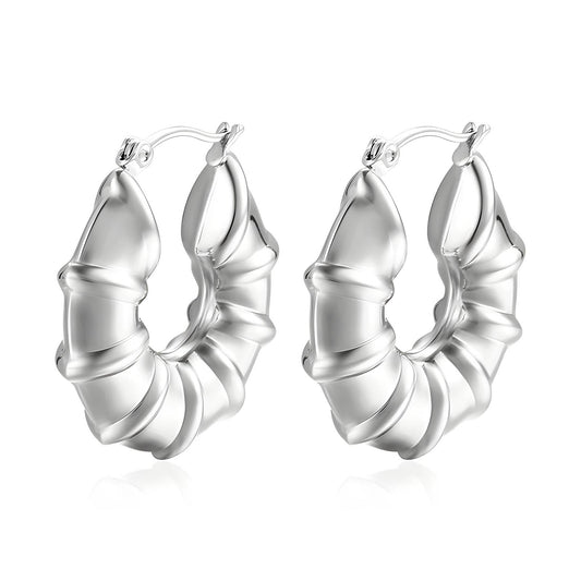 Stainless steel earrings.