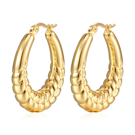 18K gold plated Stainless steel earrings.