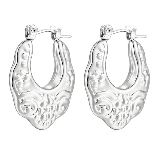 Stainless steel earrings.